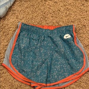 Nike Blue and Orange Running Shorts